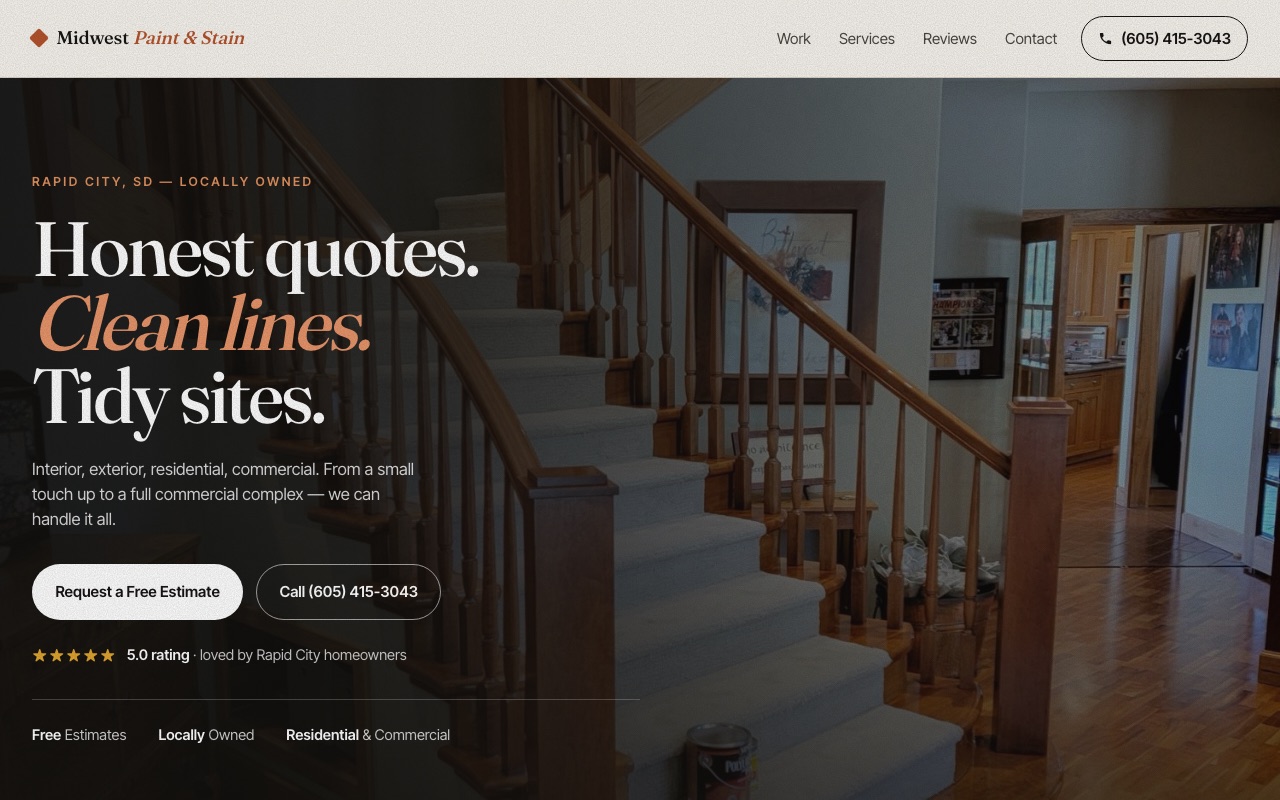 Midwest Paint and Stain website