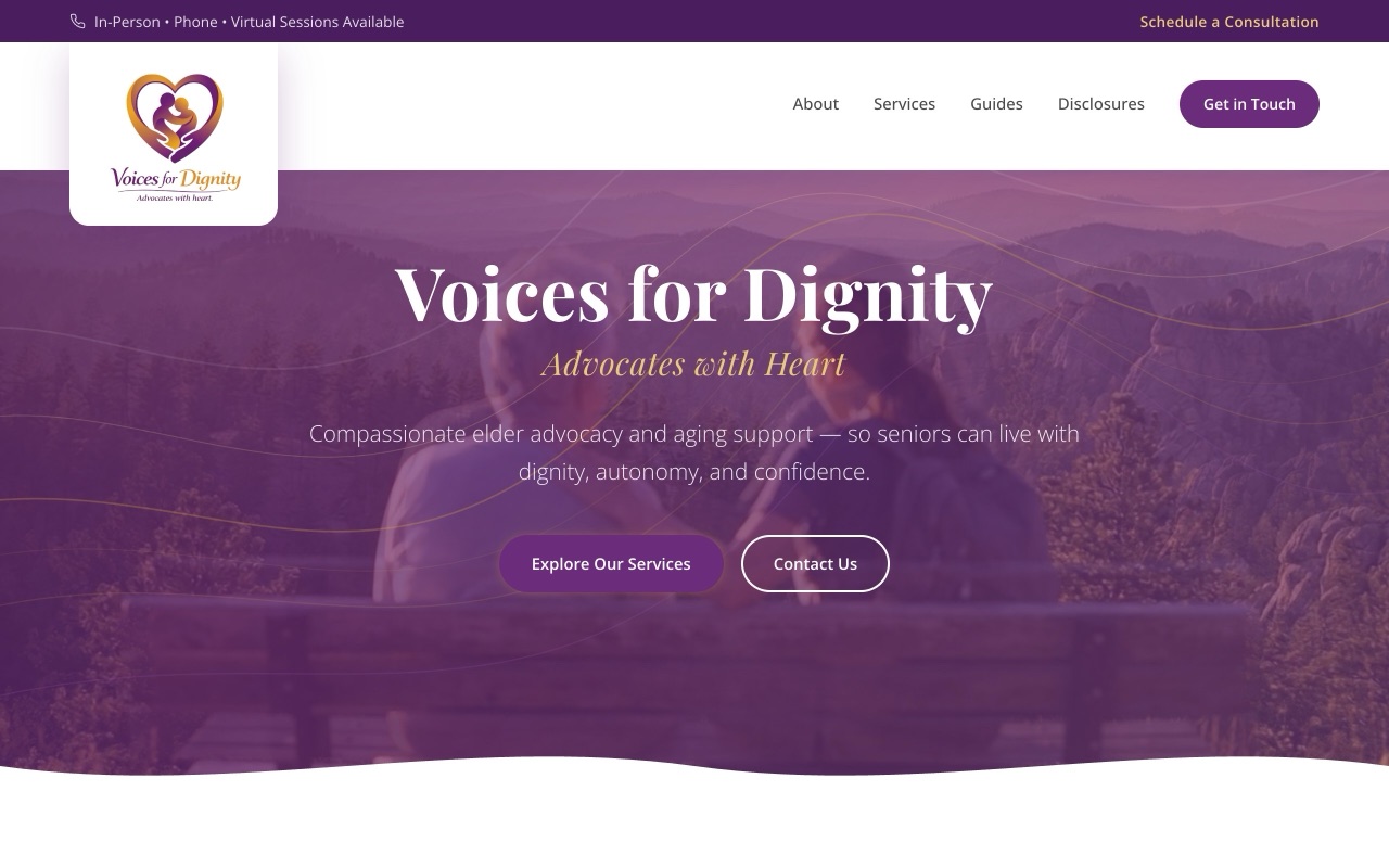 Voices for Dignity website